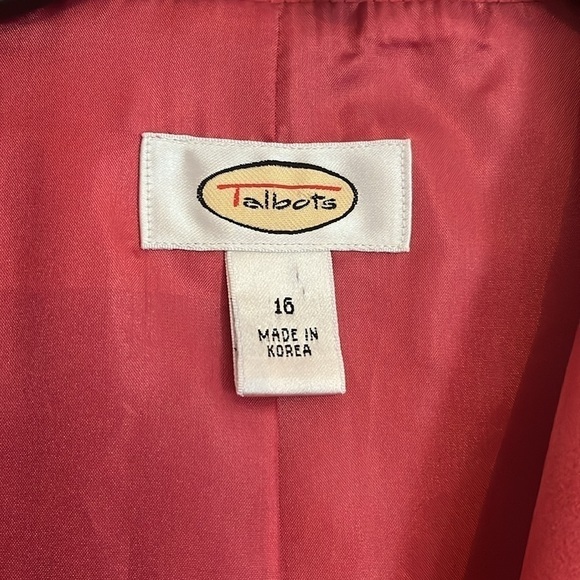 VTG-Talbots-16-Pink-velvet fabric, three button-down blazers/jacket. - Picture 6 of 12